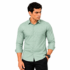Green Self check Shirt for Men - Thumbnail Image 1