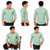 Green Self check Shirt for Men - Thumbnail Image 6
