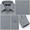 Grey Self check Shirt for Men - Thumbnail Image 7