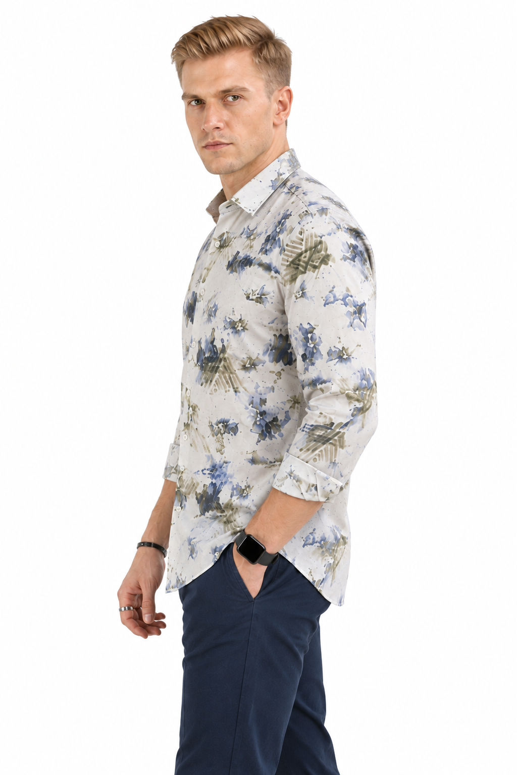 Abstract Printed Casual Shirt for Men - Image 2