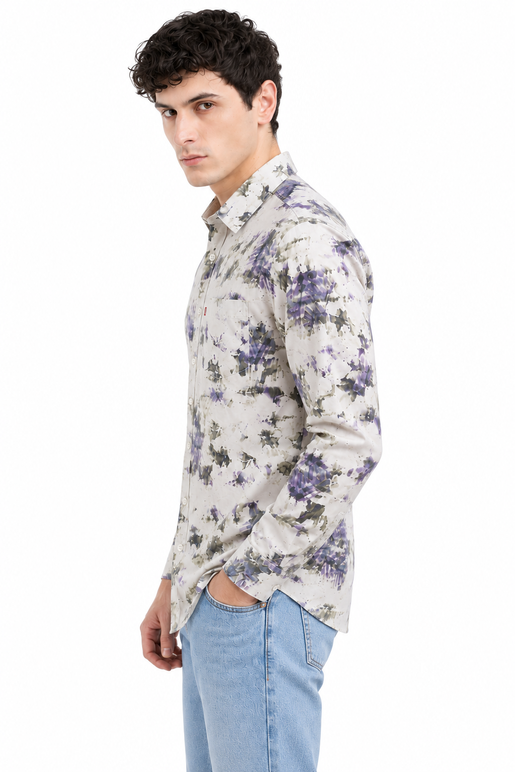 Abstract Printed Casual Shirt for Men - Image 2