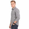 Grey Floral Printed Casual Shirt for Men - Thumbnail Image 2