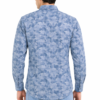 Blue Floral Printed Casual Shirt for Men - Thumbnail Image 3