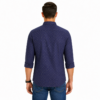 Blue Geometric Printed Casual Shirt for Men - Thumbnail Image 4