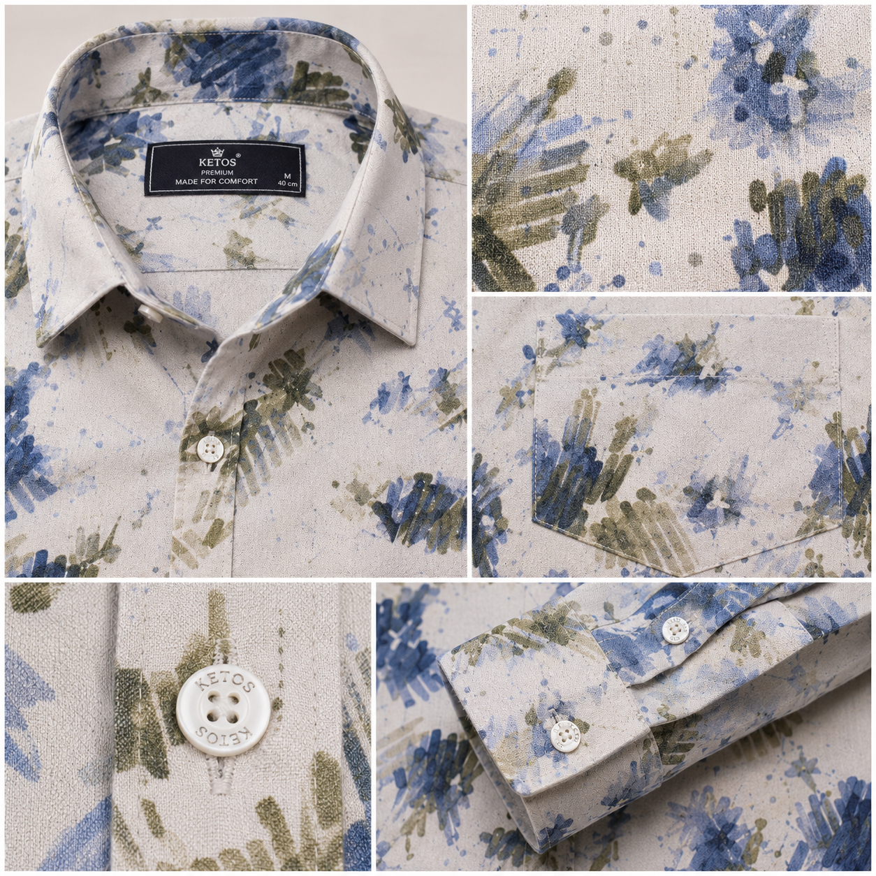 Abstract Printed Casual Shirt for Men - Image 7