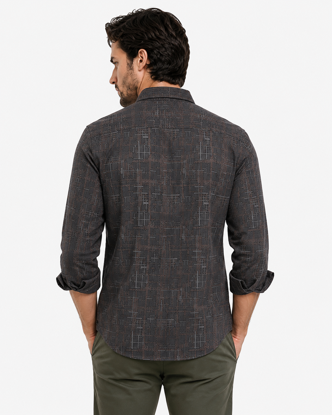 Geometric Printed Casual Shirt for Men - Image 3