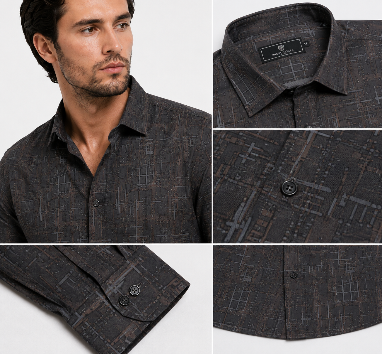 Geometric Printed Casual Shirt for Men - Image 6
