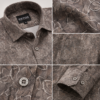 Brown Abstract Leaf Printed Casual Shirt for Men - Thumbnail Image 7