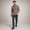 Brown Abstract Leaf Printed Casual Shirt for Men - Thumbnail Image 5