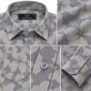 Grey Floral Printed Casual Shirt for Men - Thumbnail Image 7