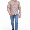 Brown Floral Printed Casual Shirt for Men - Thumbnail Image 5