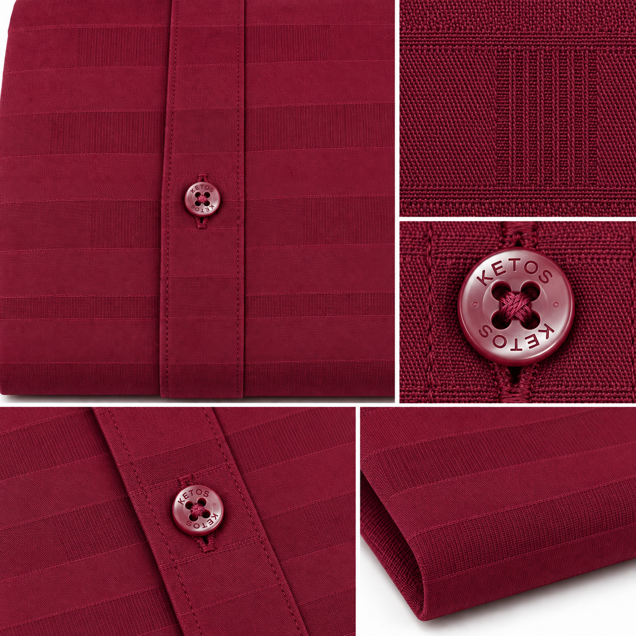 Marron Self check Shirt for Men - Image 7