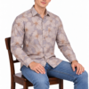 Brown Floral Printed Casual Shirt for Men - Thumbnail Image 4