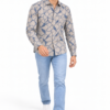 Beige Printed Casual Shirt for Men - Thumbnail Image 5