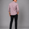Peach Self check Shirt for Men - Thumbnail Image 3
