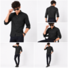 Black Self check Shirt for Men - Thumbnail Image 6